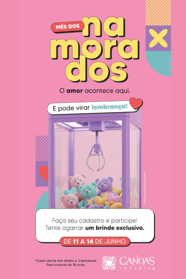 Mês dos Namorados - Pega Pelúcia